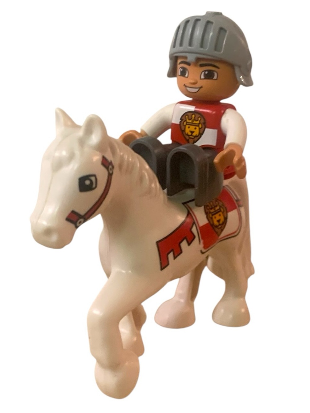 LEGO DUPLO 10568 White Knight on Horse Tournament Minifigure Toy